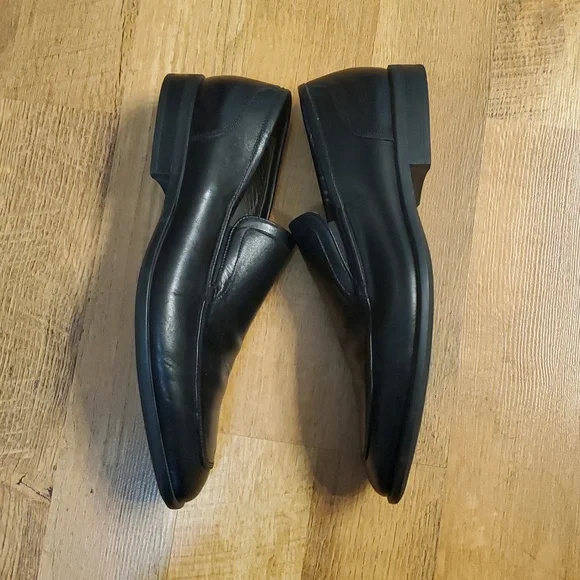 Bruno Magli Black Italian Leather Slip-On Firenze BM600319 Loafers Size 10‎